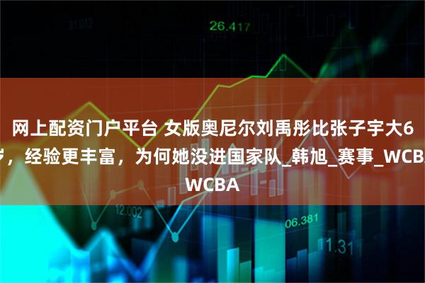 网上配资门户平台 女版奥尼尔刘禹彤比张子宇大6岁，经验更丰富，为何她没进国家队_韩旭_赛事_WCBA